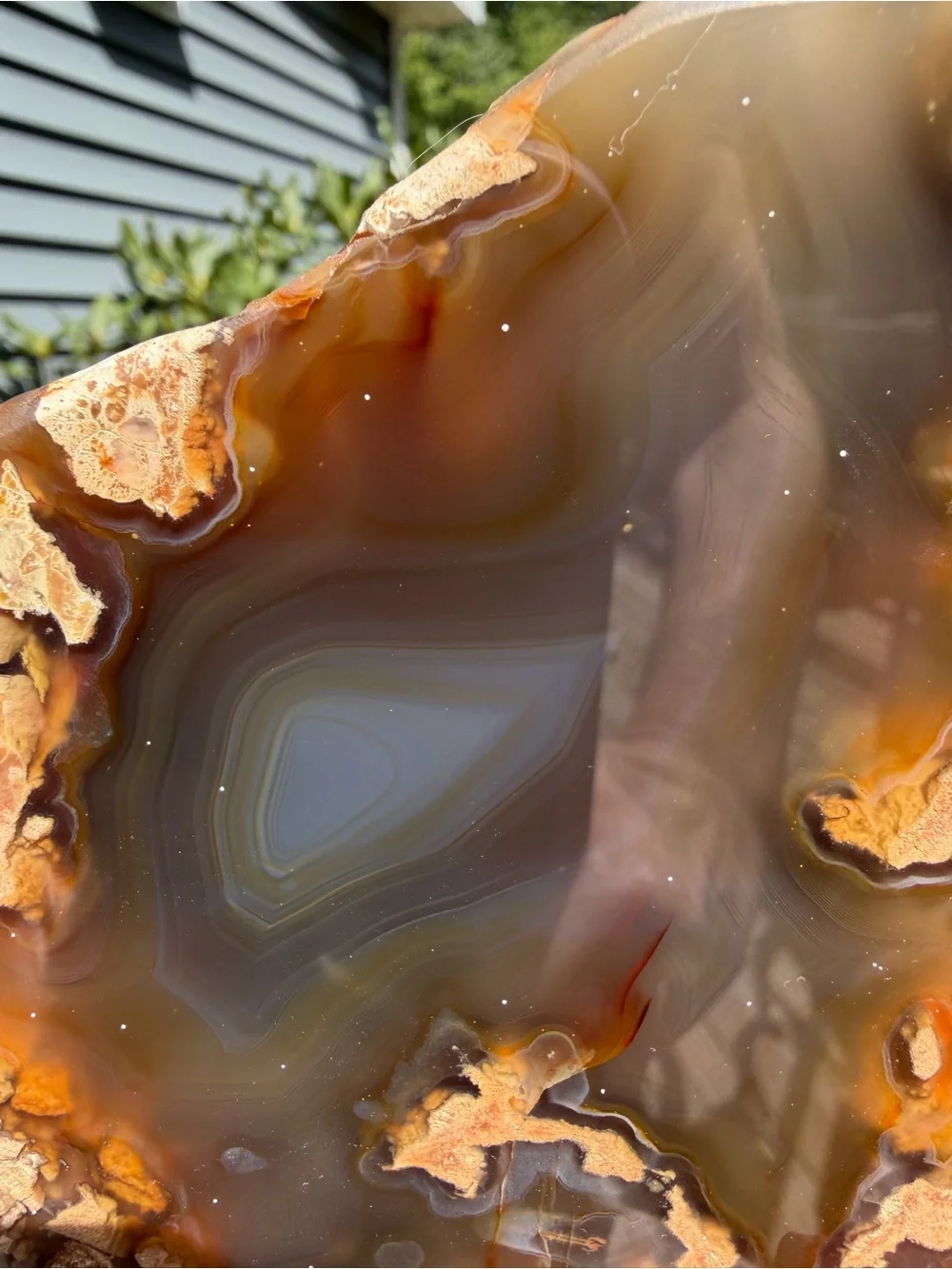Large Polished Agate with Display Stand
